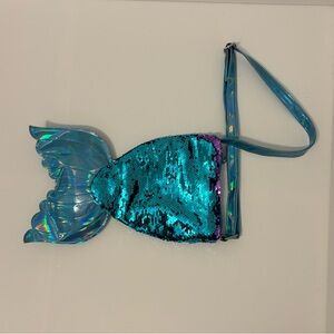 Sequin Mermaid Tail Crossbody Bag - Teal & Purple